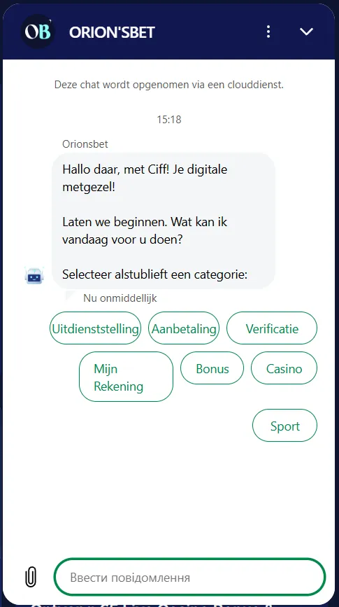 Klantenservice van OrionsBet Casino – ondersteuning voor spelers