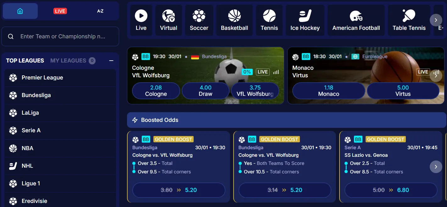 Sportweddenschappen bij OrionsBet – online sport betting platform